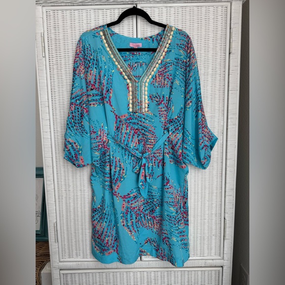 Lilly Pulitzer Wilda Caftan Size L RARE PRINT! - Picture 6 of 6
